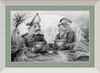 The Footmen (Drawing) Art Print