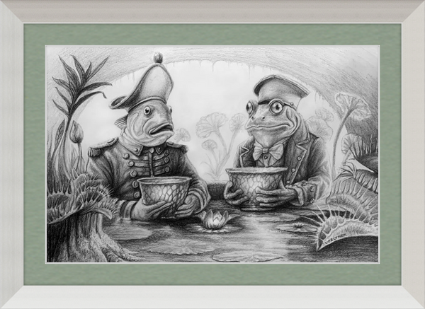 The Footmen (Drawing) Art Print