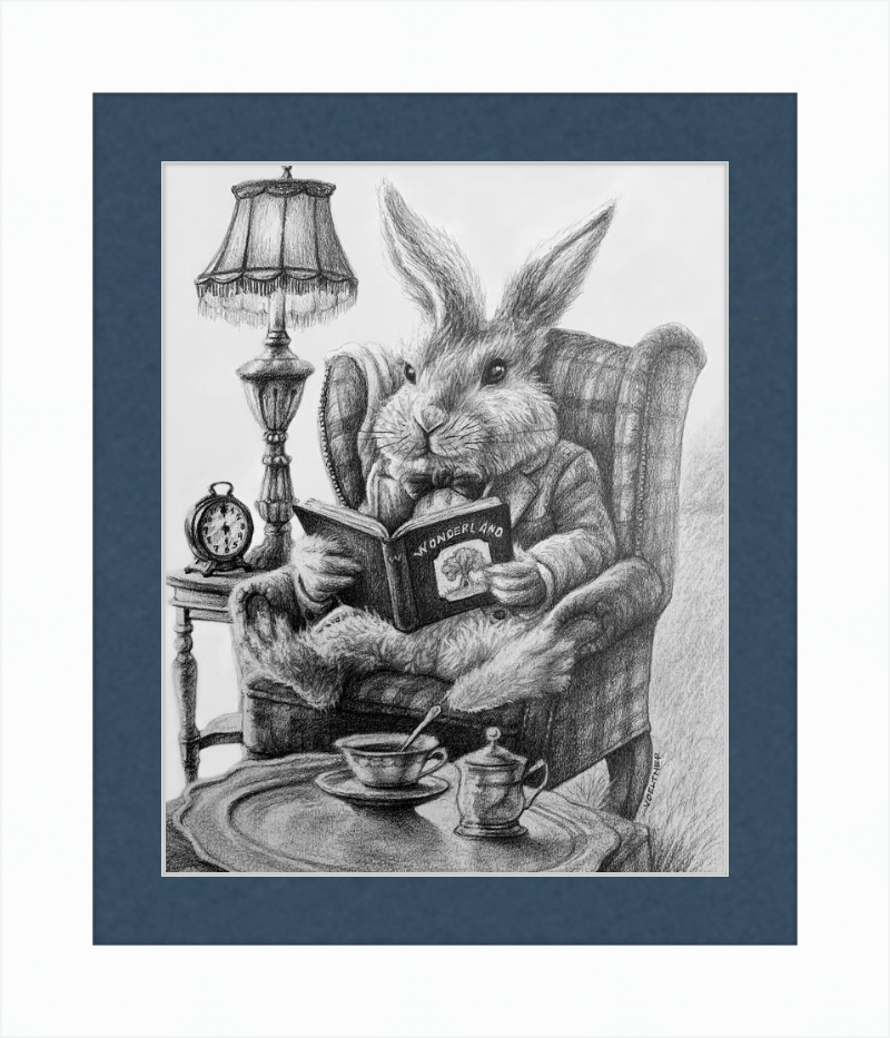 The White Rabbit (Drawing) Art Print