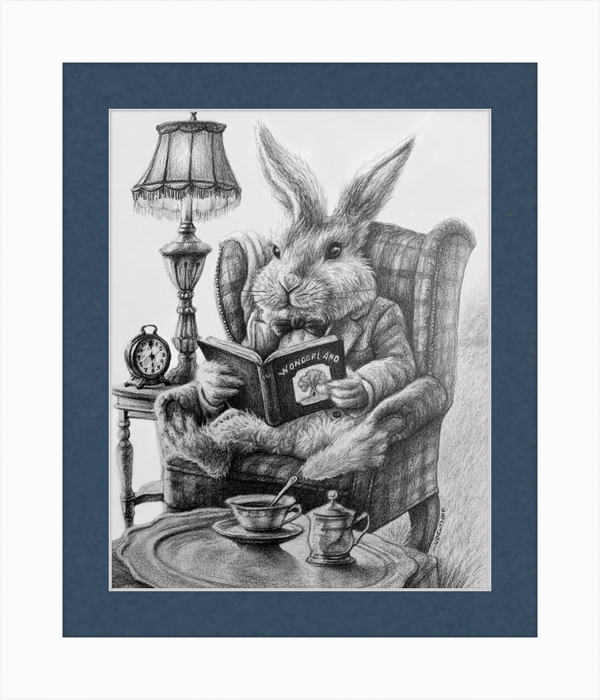 The White Rabbit (Drawing) Art Print