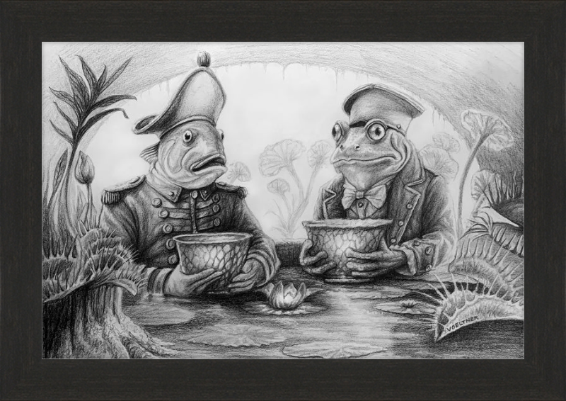 The Footmen (Drawing) Art Print