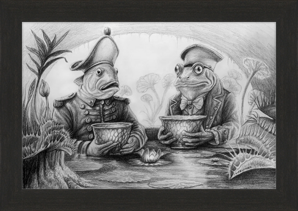The Footmen (Drawing) Art Print