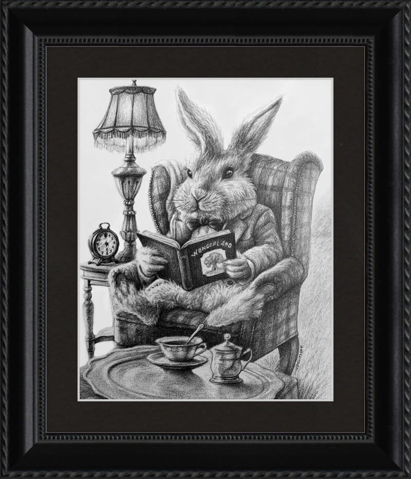 The White Rabbit (Drawing) Art Print