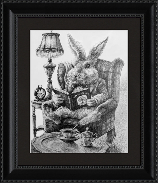 The White Rabbit (Drawing) Art Print