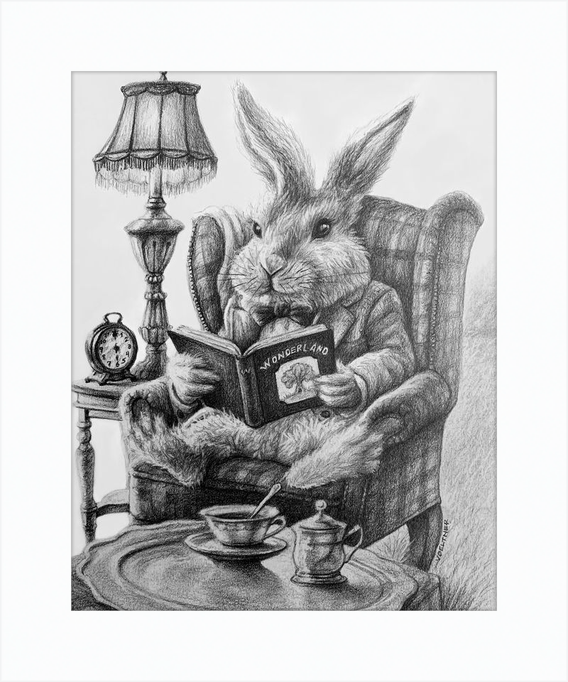 The White Rabbit (Drawing) Art Print