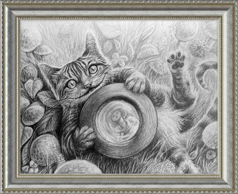 The Cheshire Cat (Drawing) Art Print