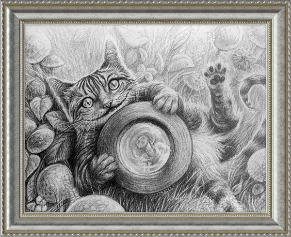 The Cheshire Cat (Drawing) Art Print