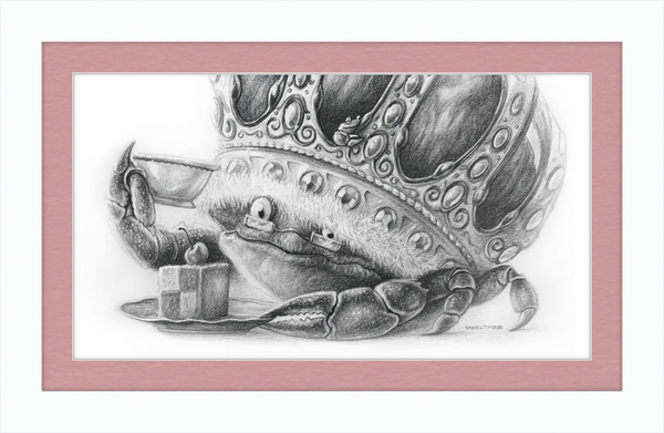 The Old Crab (Drawing) Art Print