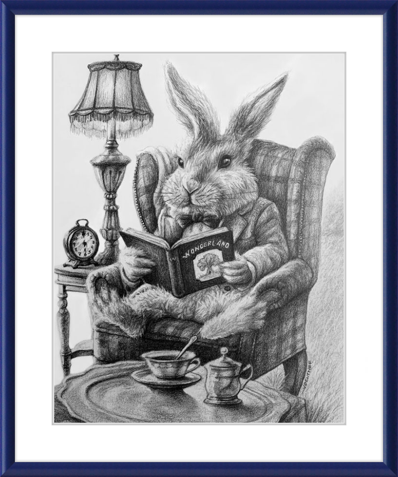 The White Rabbit (Drawing) Art Print