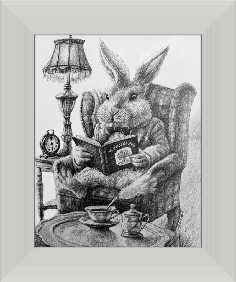 The White Rabbit (Drawing) Art Print