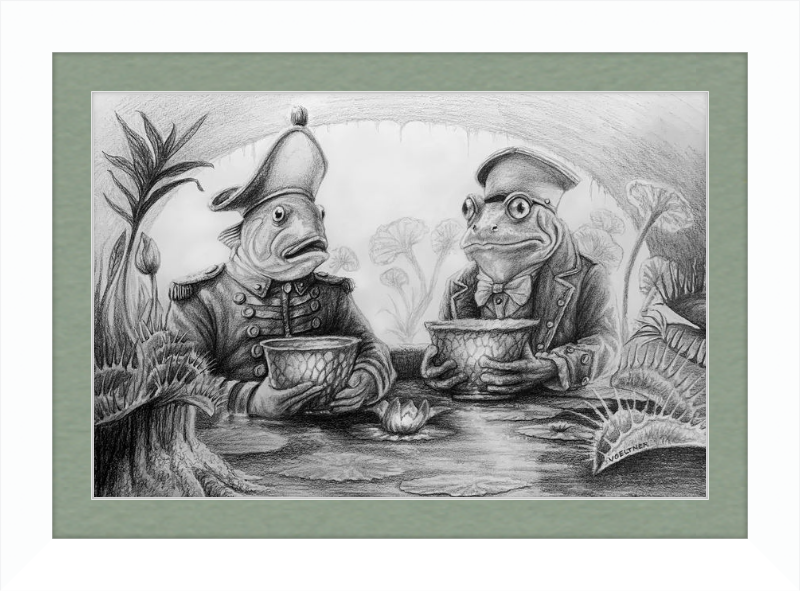 The Footmen (Drawing) Art Print