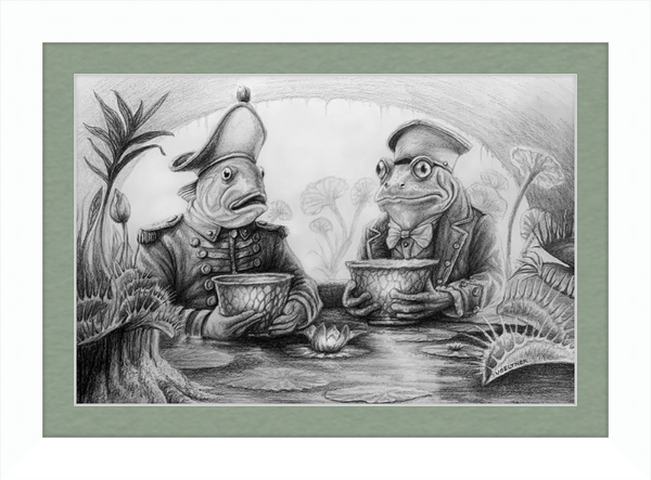The Footmen (Drawing) Art Print