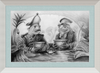 The Footmen (Drawing) Art Print