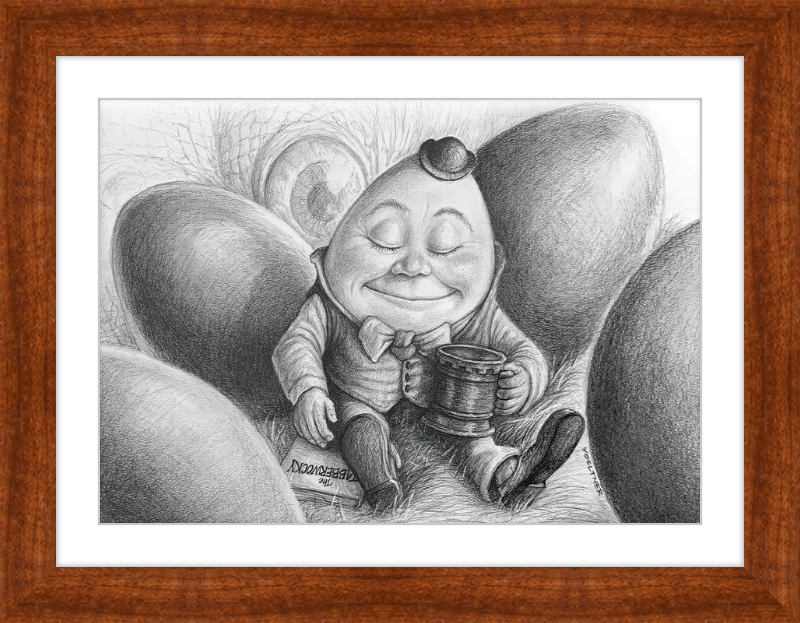 Humpty Dumpty (Drawing) Art Print