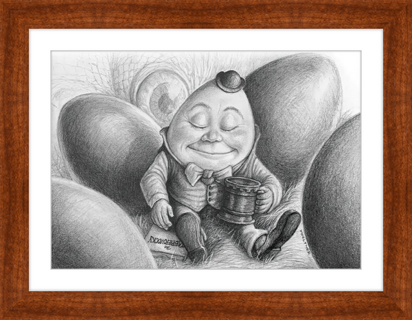 Humpty Dumpty (Drawing) Art Print