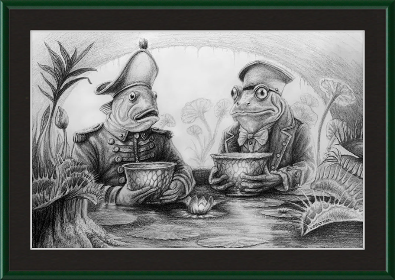 The Footmen (Drawing) Art Print