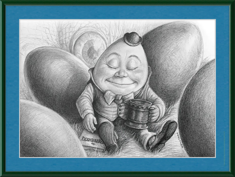 Humpty Dumpty (Drawing) Art Print