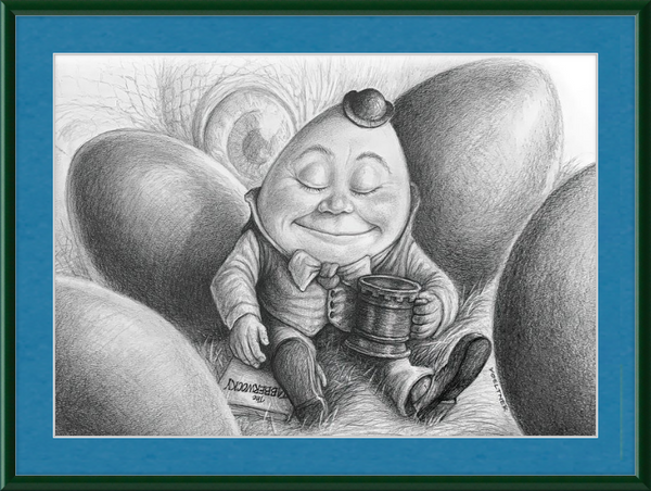 Humpty Dumpty (Drawing) Art Print