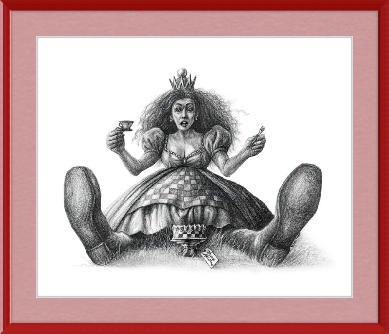 The Red Queen (Drawing) Art Print