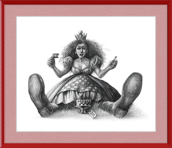 The Red Queen (Drawing) Art Print