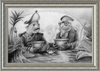 The Footmen (Drawing) Art Print