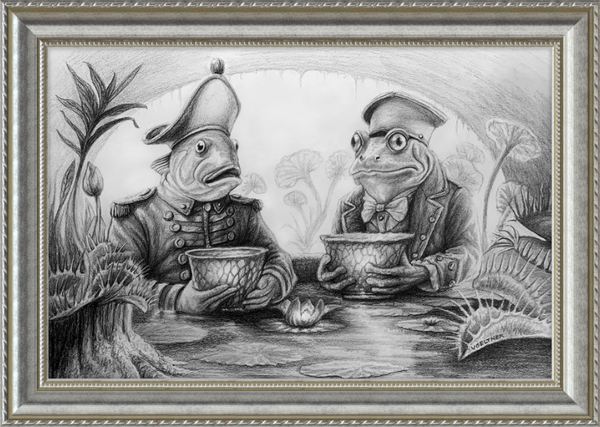 The Footmen (Drawing) Art Print