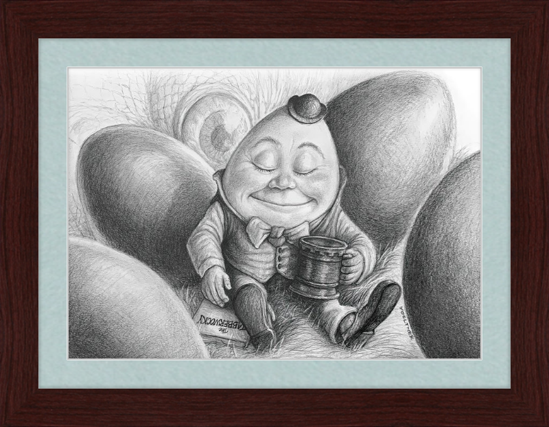 Humpty Dumpty (Drawing) Art Print