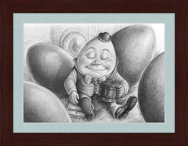 Humpty Dumpty (Drawing) Art Print