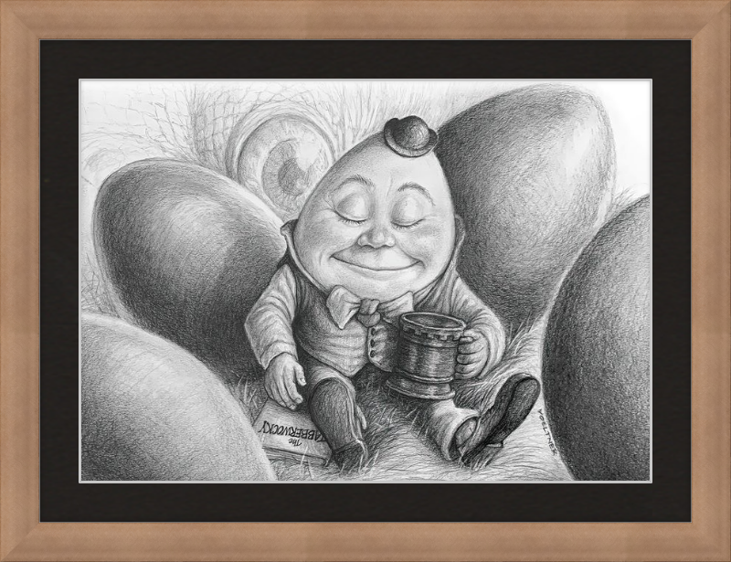 Humpty Dumpty (Drawing) Art Print