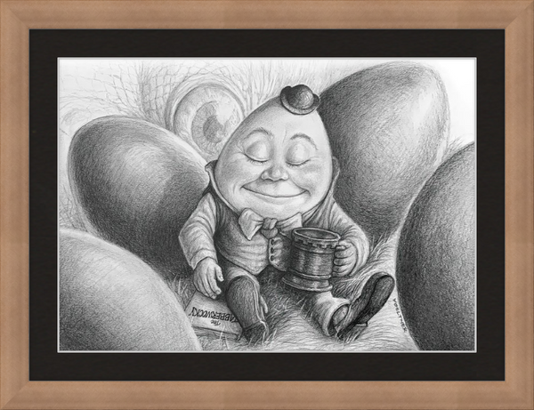 Humpty Dumpty (Drawing) Art Print