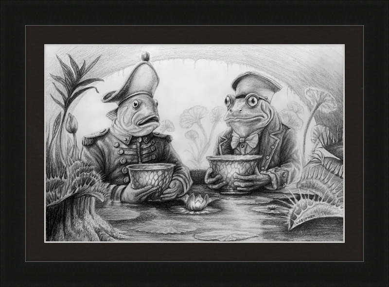 The Footmen (Drawing) Art Print