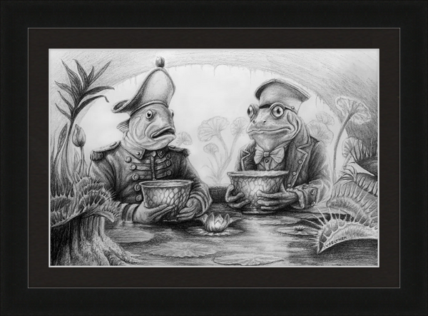 The Footmen (Drawing) Art Print