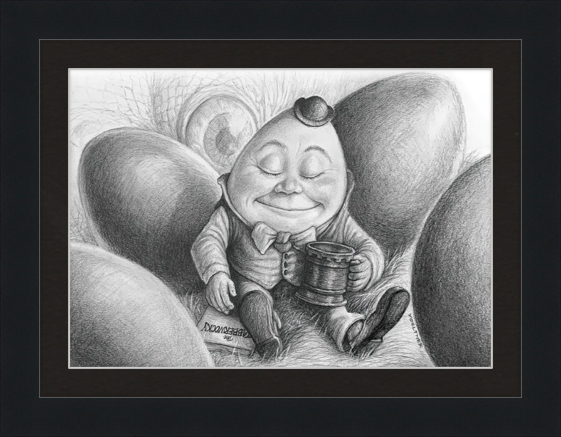Humpty Dumpty (Drawing) Art Print