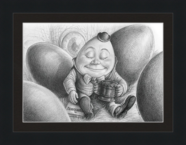 Humpty Dumpty (Drawing) Art Print