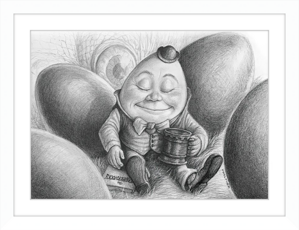 Humpty Dumpty (Drawing) Art Print