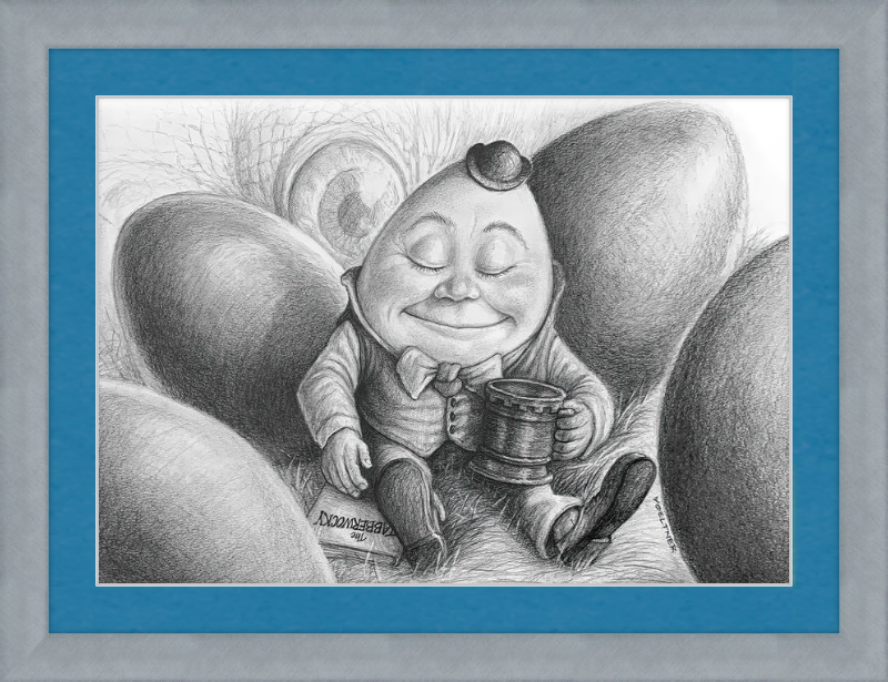 Humpty Dumpty (Drawing) Art Print