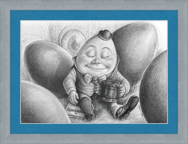 Humpty Dumpty (Drawing) Art Print