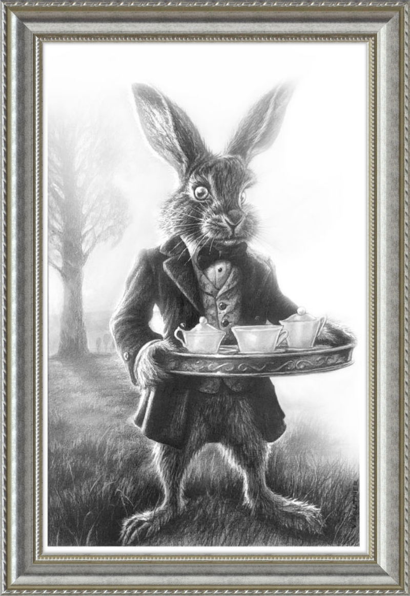 The March Hare (Drawing) Art Print