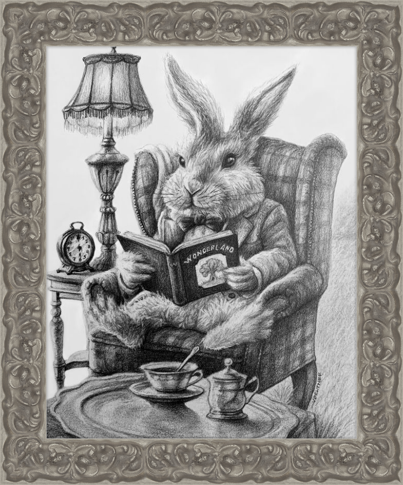 The White Rabbit (Drawing) Art Print