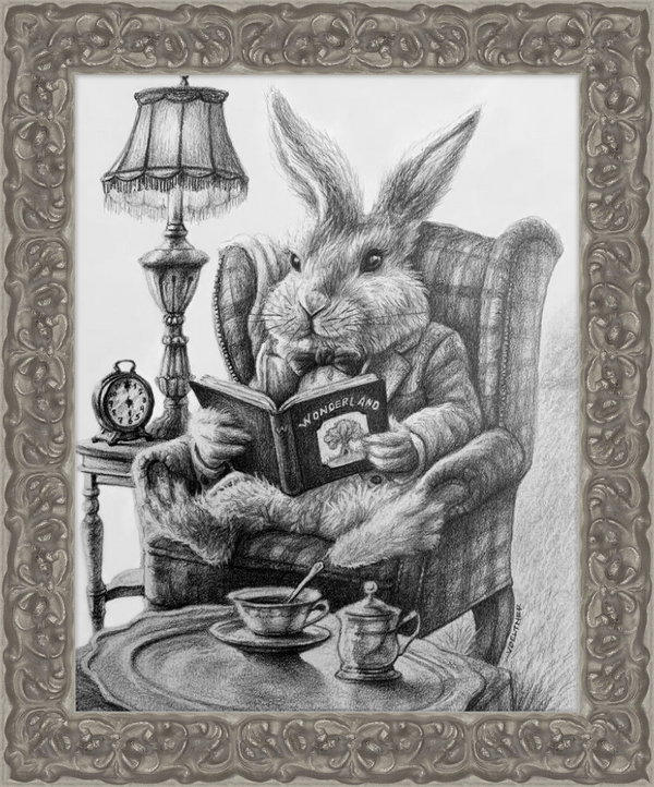 The White Rabbit (Drawing) Art Print