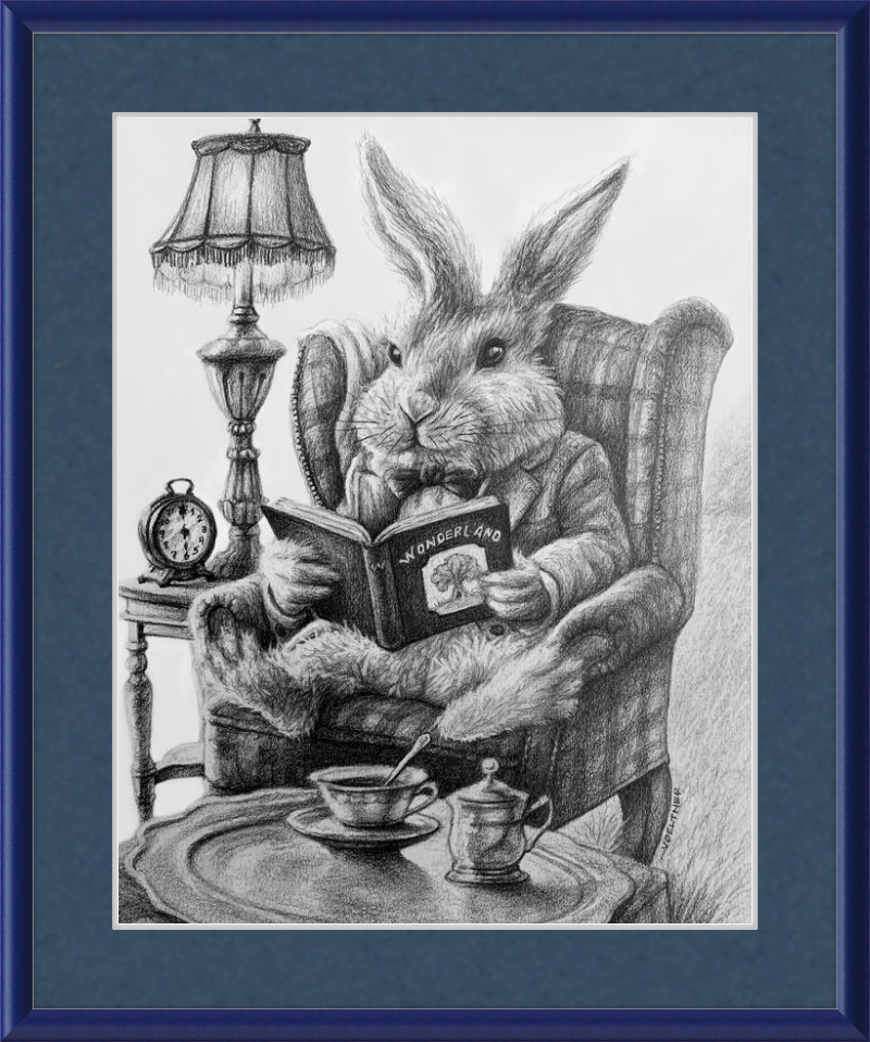 The White Rabbit (Drawing) Art Print