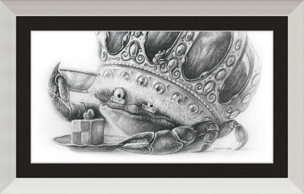 The Old Crab (Drawing) Art Print
