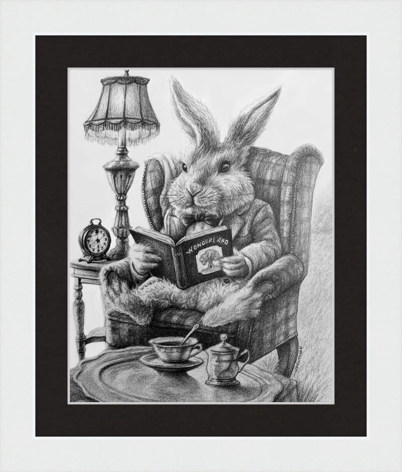 The White Rabbit (Drawing) Art Print