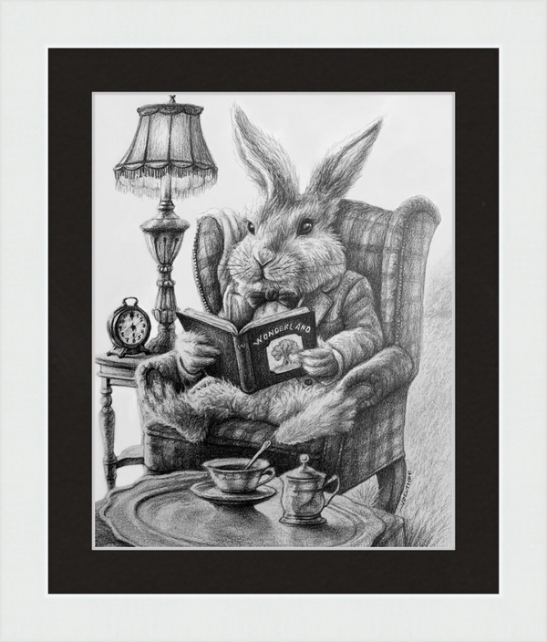 The White Rabbit (Drawing) Art Print