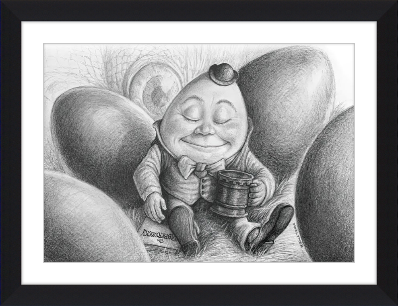 Humpty Dumpty (Drawing) Art Print