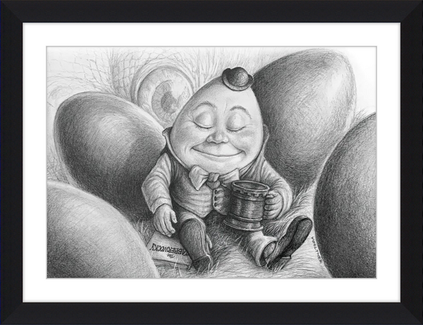 Humpty Dumpty (Drawing) Art Print