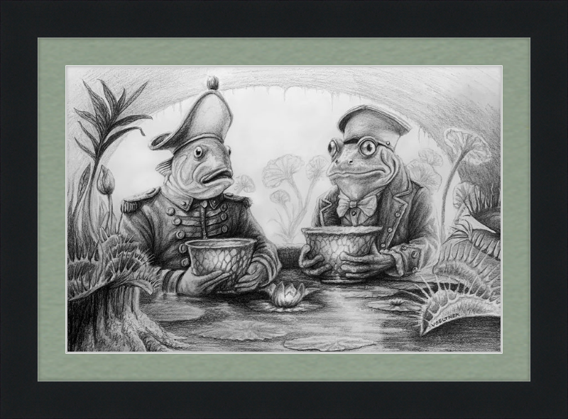 The Footmen (Drawing) Art Print