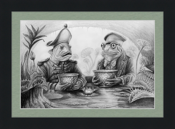 The Footmen (Drawing) Art Print