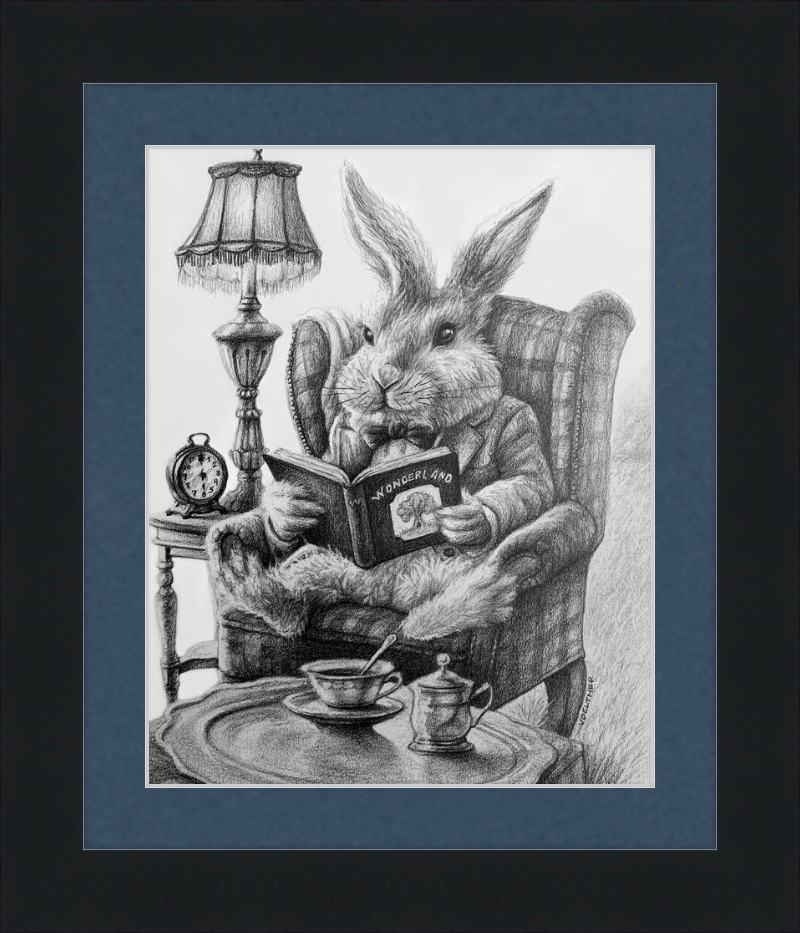 The White Rabbit (Drawing) Art Print