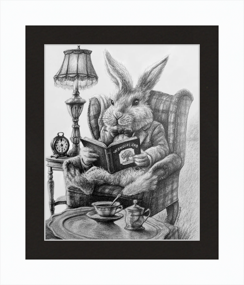 The White Rabbit (Drawing) Art Print